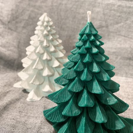 트리 몰드 중간사이즈 (양면입체형) - 크리스마스 실리콘 캔들 석고방향제