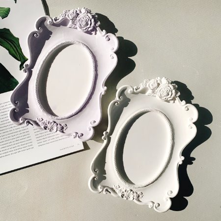 BIG 라로즈 앤티크액자 실리콘몰드 - 석고방향제 거울 캔들 타블렛몰드