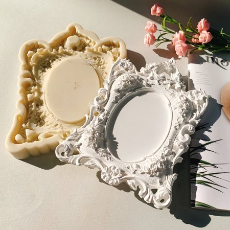 BIG 마리앙투아네트 왕비액자 실리콘몰드 - 석고방향제 거울 캔들액자 타블렛몰드