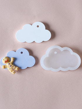 석고방향제 워터캔들 /레진 왁스타블렛 몰드(민무늬 구름)-90*55 *10 mm