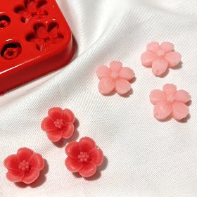 벚꽃2종모음몰드 미니데코 9구 - 캔들양초 석고방향제 만들기 수제 실리콘몰드