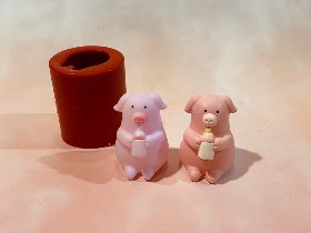 우유병 아기 돼지몰드 (3D입체) - 수제 실리콘 석고방향제몰드