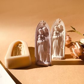 성전안예수님가족 입상 1구 몰드 - 캔들 왁스 성탄 종교오브제 석고방향제몰드