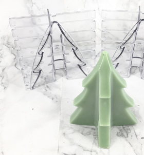 (11.5cm)(중)트리PC몰드 필라캔들 북유럽풍 디자인 양초 입체 오너먼트 크리스마스몰드