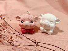 돼지삼형제 빨강리본돼지몰드 - 석고 수제몰드 캔들양초 오너먼트