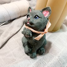 앙증맞은 고양이 수제몰드 (입체) - 캔들 동물 석고 실리콘