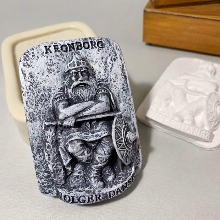 덴마크 고대의 기사 홀거 단스케 석고상 몰드 - 인물 조각상 캔들 실리콘몰드