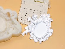 트레이 프레임 장식 아기천사 액자형거울 실리콘몰드 - 석고방향제/비누/캔들 수제몰드