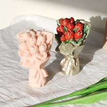 튤립 꽃다발 실리콘몰드 - 봄 꽃 캔들만들기 석고방향제 캔들몰드(양면입체형)