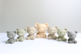 니트옷 입은 곰돌이 시리즈 (선택1종) 실리콘몰드 - 동물 캐릭터 석고 캔들몰드